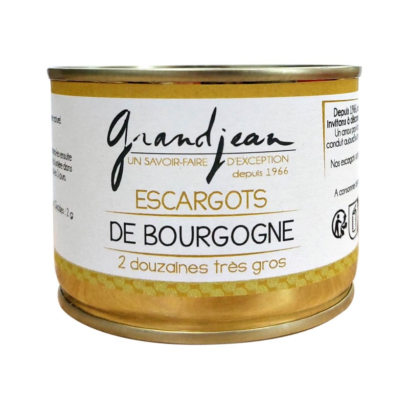 Escargots de Bourgogne 10 douzaines Belle grosseur - Conserve